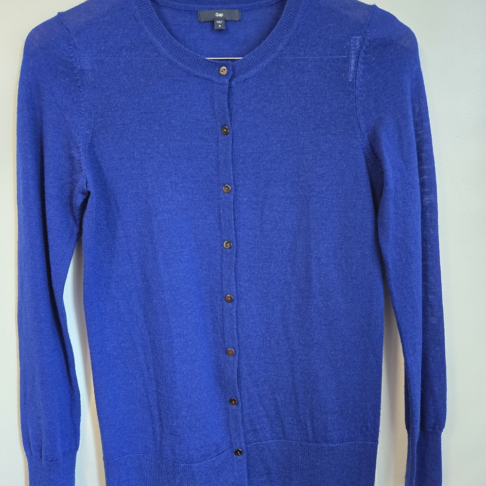 GAP Women's Blue Cardigan Lightweight Sweater Size S